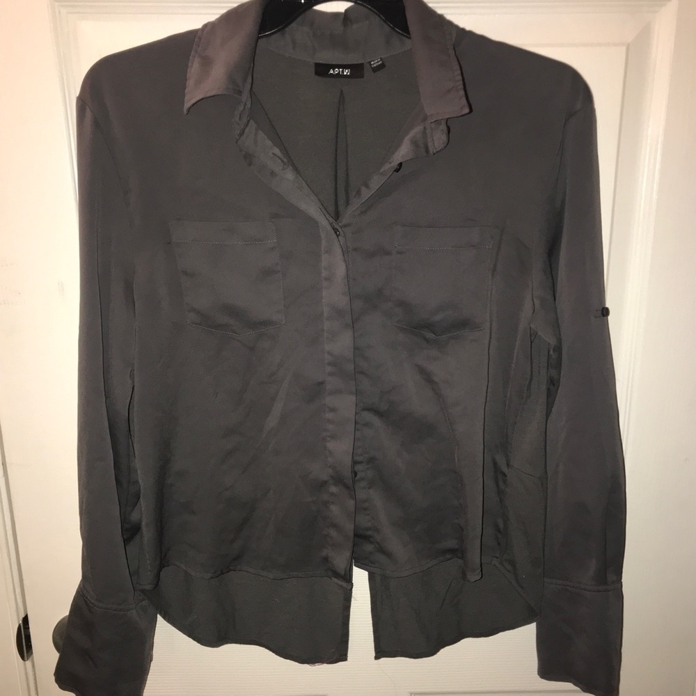 🌻Apt 9 Grey Long Sleeve Blouse🌻